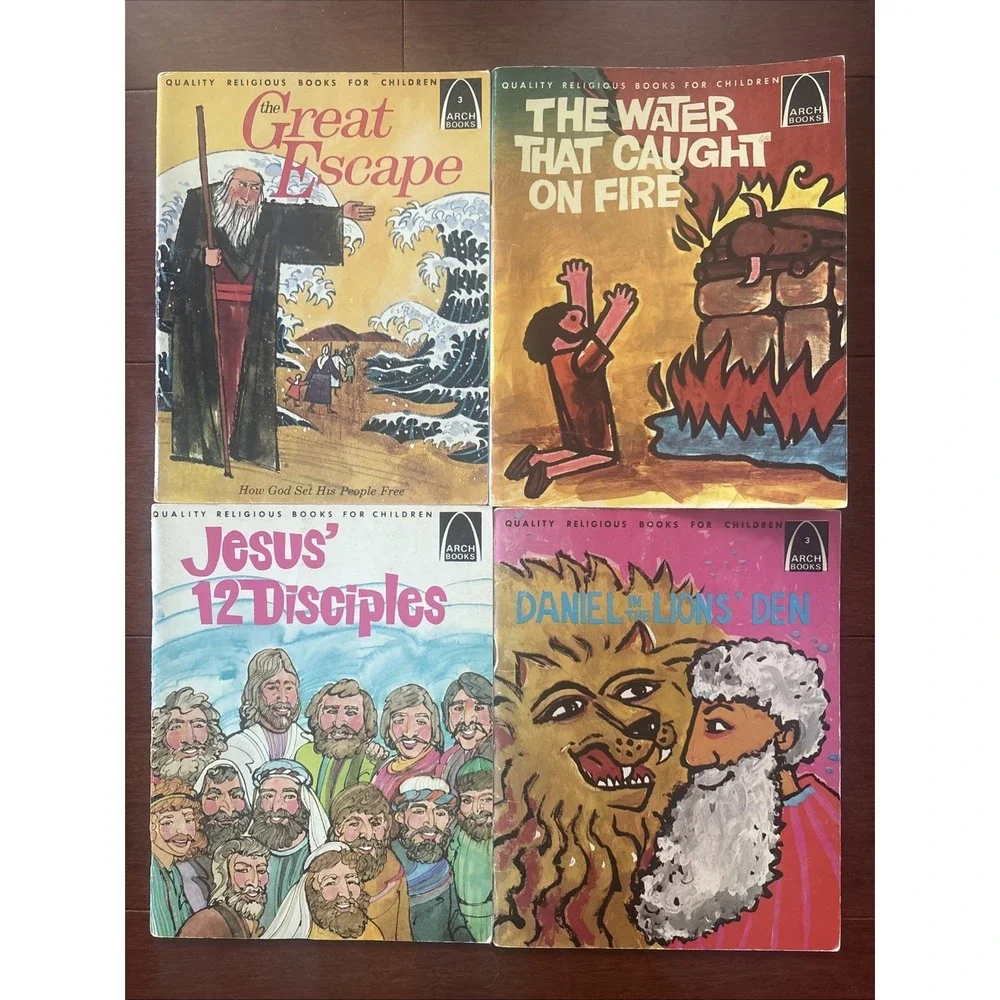 Vintage Huge Lot of 66 Arch Books Quality Religious Books For Children Bible 70s